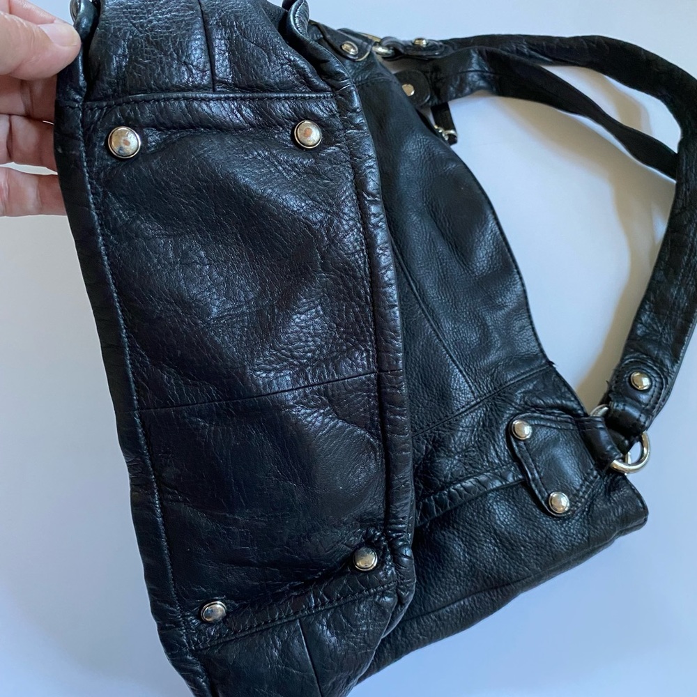B. Makowsky Black Leather Hobo Bag - Picture 15 of 16